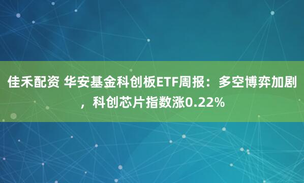 佳禾配资 华安基金科创板ETF周报：多空博弈加剧，科创芯片指数涨0.22%