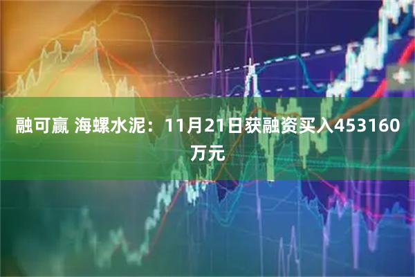 融可赢 海螺水泥：11月21日获融资买入453160万元